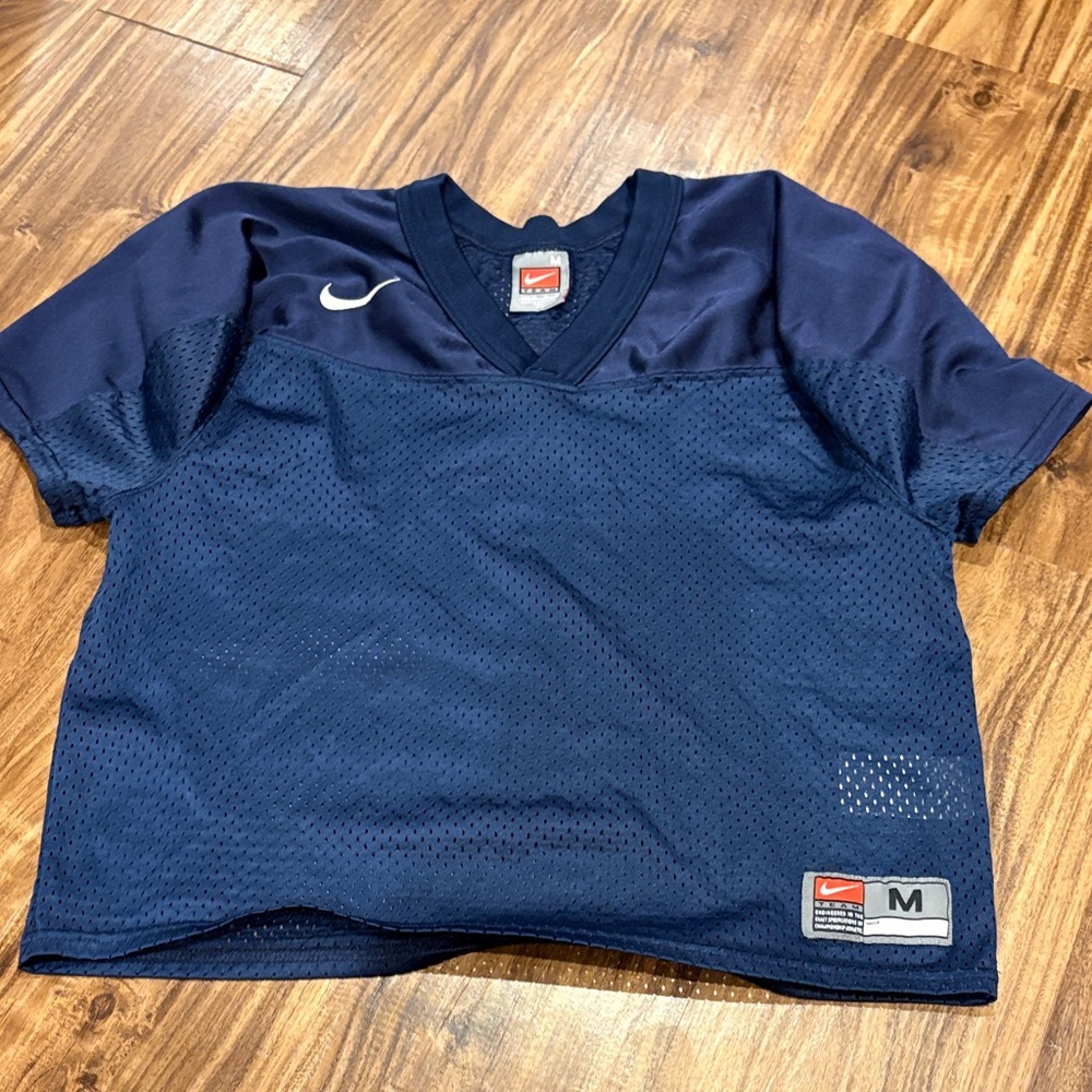 Nike Kids Navy Blue Football Jersey- Kids Medium